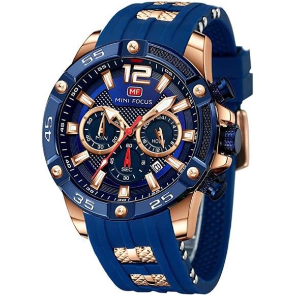 Men Watch Casual Wrist Watches Chronograph/Waterproof/Luminous/Calendar/24 Hours - Picture 1 of 5